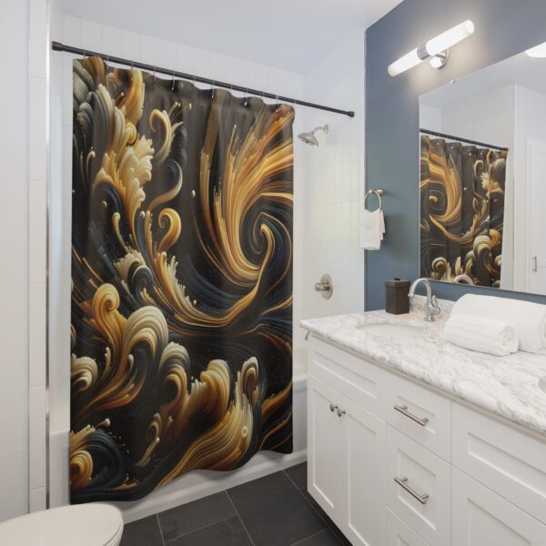 Shower Curtains Black&Gold - Afbeelding 2