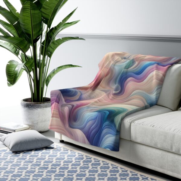 Sherpa Fleece Blanket Waves - Afbeelding 3