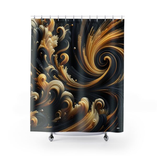 Shower Curtains Black&Gold